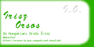 irisz orsos business card